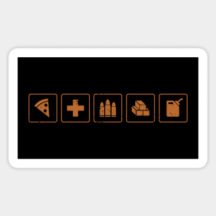 Zombie Apocalypse Essentials Sticker